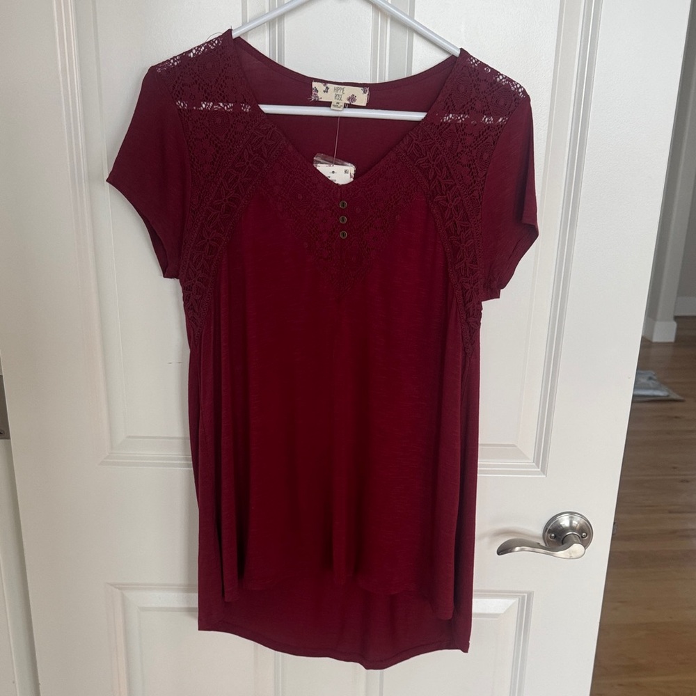 Hippie Rose Maroon Top